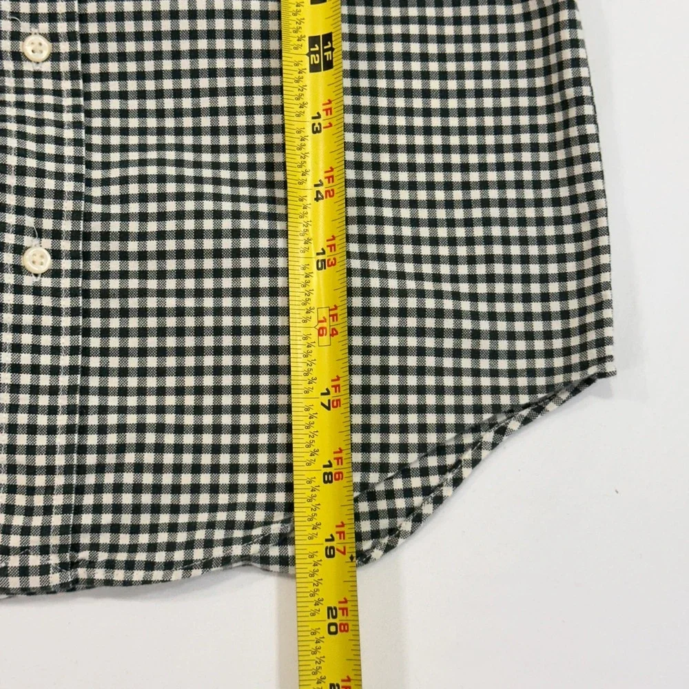 Ralph Lauren Gingham Button Down Shirt‎ Kids Size 6 Navy Blue White | Preppy